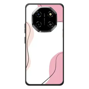 Чохол квітковий дизайн для Blackview Shark 6 (Рожевий фон)