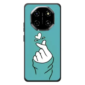 Чехлы (Знак сердечка) на Blackview Shark 6 (Сердечко на бирюзовом)
