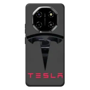 Силіконовий бампер з картинкою машини на Blackview Shark 6 (Logo TESLA)
