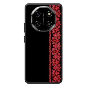 Силіконовый Чохол на Blackview Shark 6 з картинкой Вишиванки (Вишиванка на чорному)