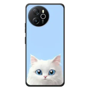 Чехол на тематику: Коты для Blackview Shark 8 (Белый кот)