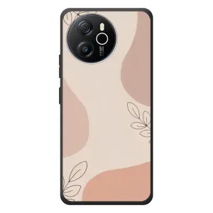 Чехол цветочный дизайн для Blackview Shark 8 (Коричневый фон)