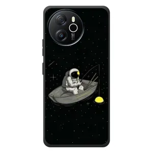 Силиконовый Чехол с принтом "Космонавты" на Blackview Shark 8 (Космонавт на рыбалке)