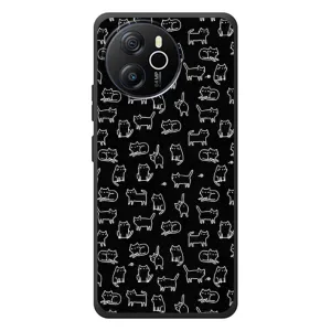 Чехол на тематику: Коты для Blackview Shark 8 (Котики на черном)