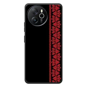 Силиконовый Чехол на Blackview Shark 8 (Красная Вышиванка)