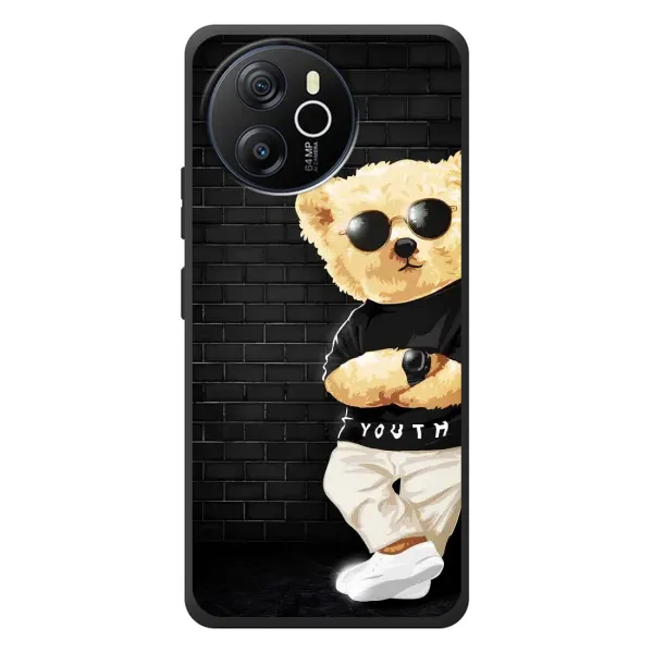 Чехол с рисунком «Мишка в очках» для Blackview Shark 8