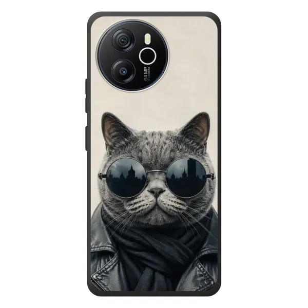 Чехол с рисунком «Модный кот» для Blackview Shark 8 Чехол с рисунком «Модный кот» для Blackview Shark 8