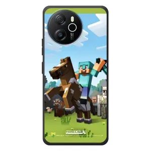 Чехлы для Blackview Shark 8 (Персонажи Майн Крафт) (На коне)