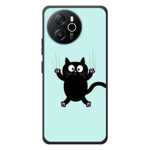 Силиконовый чехол с котиком для Blackview Shark 8 (Падающий кот)