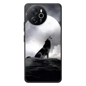 Чехол с Волком на Blackview Shark 8 (Волк и луна)