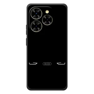Силиконовый бампер с картинкой машины на Blackview Shark 9 (Силует Audi)
