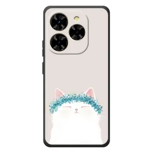 Чехол на тематику: Коты для Blackview Shark 9 (Белый котик)