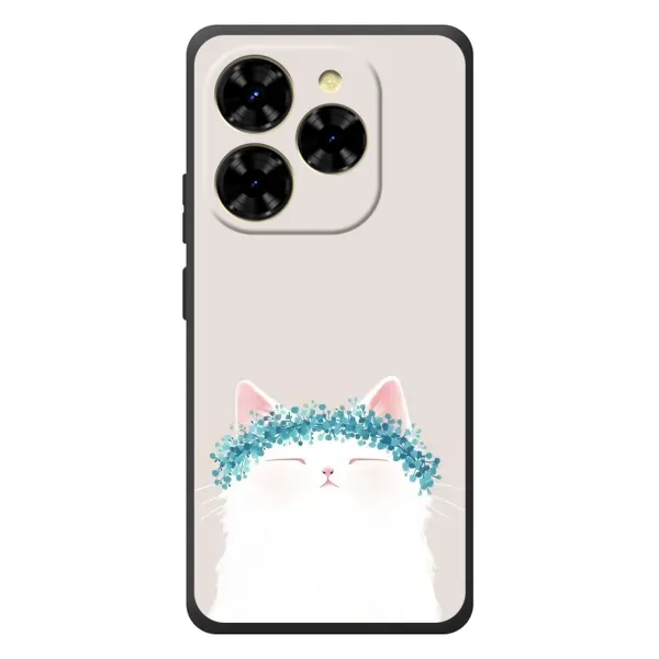 Чехол с рисунком «Белый котик» для Blackview Shark 9