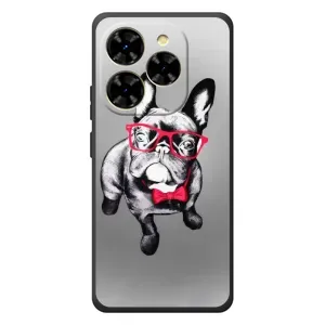 Чехол (ТПУ) Милые собачки для Blackview Shark 9 (Бульдог в очках)