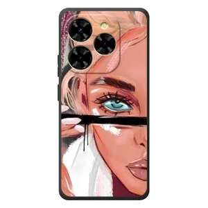 Силіконовый Чохол на Blackview Shark 9 з картинкой Модных девушек (Дівчина та вії)