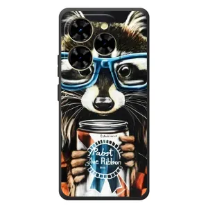 Силиконовый Чехол с Енотами на Blackview Shark 9 (Енот в очках)
