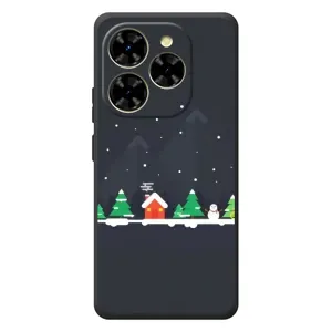 Силиконовый бампер на рождество для Blackview Shark 9 (Город зимний)