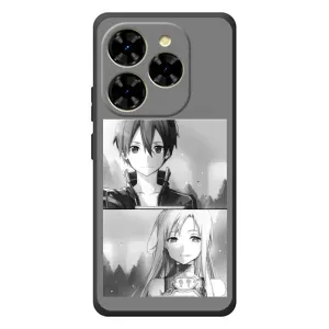 Чехол с персонажами АНИМЕ на Blackview Shark 9 (Кирито-Асуна)