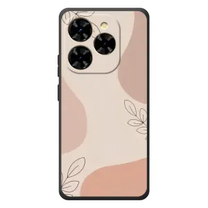 Чехол цветочный дизайн для Blackview Shark 9 (Коричневый фон)