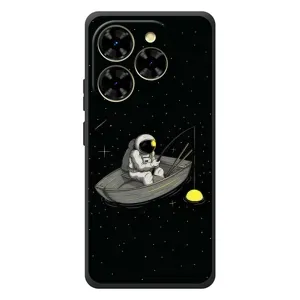 Силіконовый Чохол з принтом "Космонавти" на Blackview Shark 9 (Космонавт на рибалці)