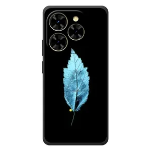 Чохол з картинками на чорному фоні для Blackview Shark 9 (Листя)