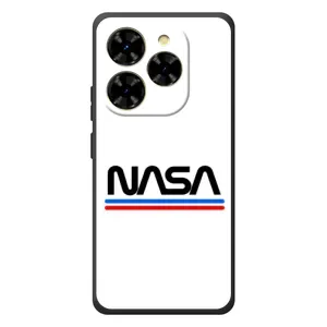 Силіконовый бампер з принтом "Наса" на Blackview Shark 9 (NASA на білому тлі)