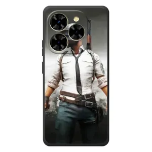 Силиконовый чехол с картинкой "Герой Pubg" на Blackview Shark 9 (Пабг)