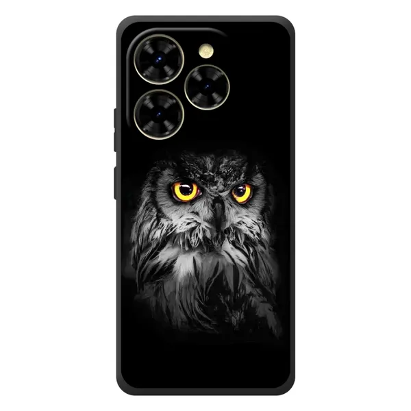 Чехол с рисунком «Сова на чёрном» для Blackview Shark 9 Чехол с рисунком «Сова на чёрном» для Blackview Shark 9
