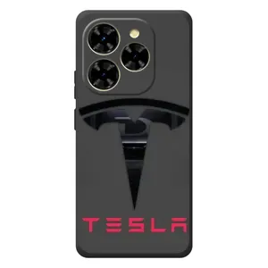 Силиконовый бампер с картинкой машины на Blackview Shark 9 (Logo TESLA)
