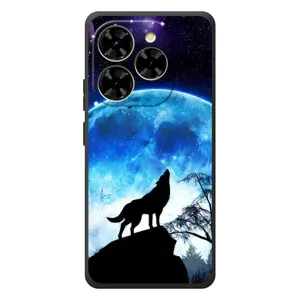 Чехол с Волком на Blackview Shark 9 (Воет на луну)