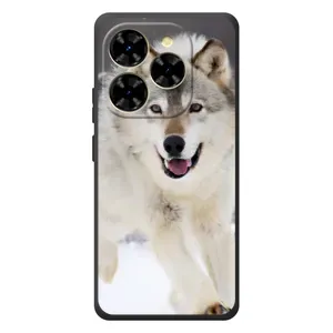 Чехол с Волком на Blackview Shark 9 (Волк на снегу)