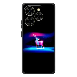 Силиконовый бампер с картинкой животных для Blackview Shark 9 (Яркий олень)