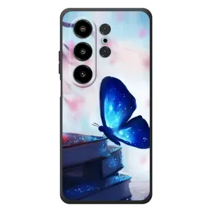 Силиконовый бампер с картинкой животных для Blackview Wave 10 (Бабочка синяя)