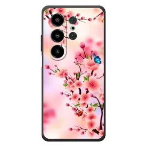Чехол с принтом САКУРЫ на Blackview Wave 10 (Бабочки на сакуре)