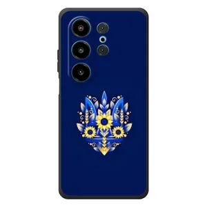 Чохол з картинкою (Патріотичний ГЕРБ) на Blackview Wave 10 (Герб в квітах)