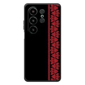 Силиконовый Чехол на Blackview Wave 10 (Красная Вышиванка)