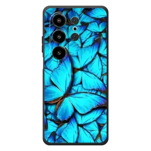 Силиконовый бампер с картинкой животных для Blackview Wave 10 (Крылья бабочек)