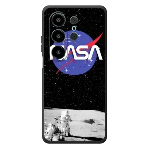 Силиконовый бампер с принтом "Наса" на Blackview Wave 10 (Nasa на луне)