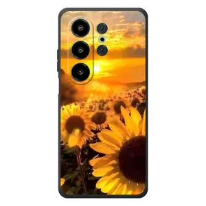 Чехол с Цветами для Blackview Wave 10 (поле подсолнухов)