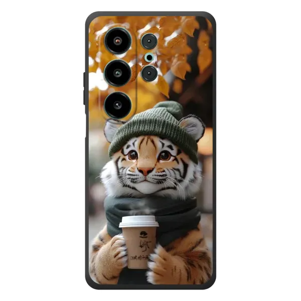 Чехол с рисунком «Тигр с кофе» для Blackview Wave 10