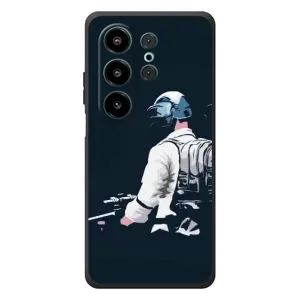 Силиконовый чехол с картинкой "Герой Pubg" на Blackview Wave 10 (В экиперовке)