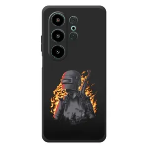 Силиконовый чехол с картинкой "Герой Pubg" на Blackview Wave 10 (В огне)