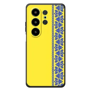 Силиконовый Чехол на Blackview Wave 10 (Вышиванка на желтом)