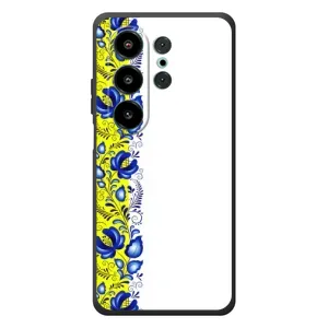 Силиконовый Чехол на Blackview Wave 10 с картинкой Вышиванки (Желто-синяя вышиванка)