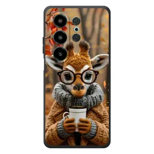 Печатный чехол «Зверята с кофе» для Blackview Wave 10 (Жираф с кофе)