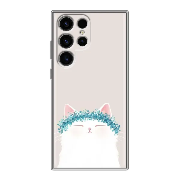 Чехол с рисунком «Белый котик» для Blackview Wave 2C
