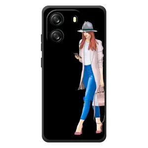 Чехол с картинкой Модные Девчонки Blackview Wave 6C (Девушка со смартфоном)