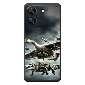 Чехол с мемами тралалело тралала для Blackview Wave 6C (Гусини и крокодило)