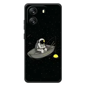 Силіконовый Чохол з принтом "Космонавти" на Blackview Wave 6C (Космонавт на рибалці)