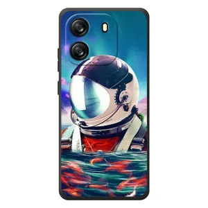 Силіконовый Чохол з принтом "Космонавти" на Blackview Wave 6C (Космонавт у воді)